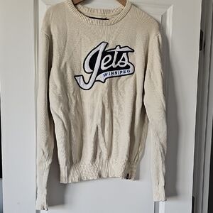Winnipeg Jets Women's Cream Crewneck Sweater
